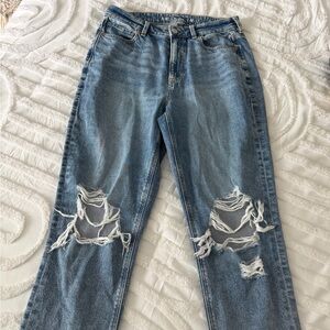 American Eagle Distressed Mom Jeans